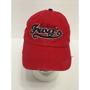 Senor Frogs Cozumel Red Distressed Casual Athleisure Adjustable Hat